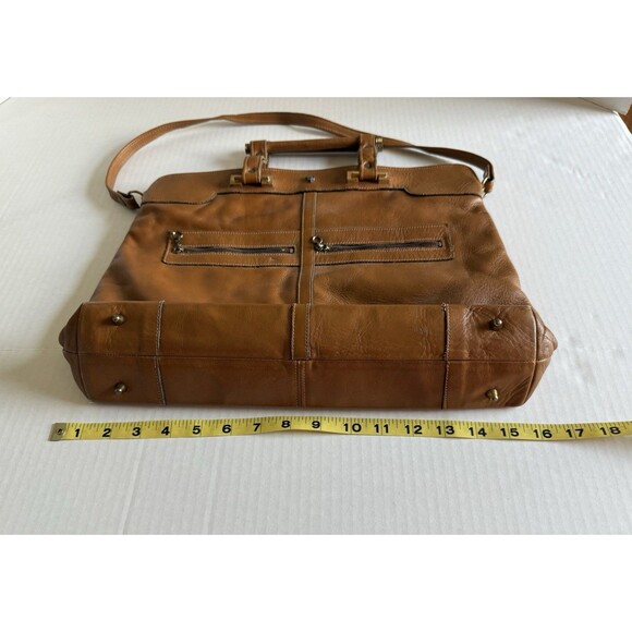 Vintage Jean Fogel Paris Rooster logo Tan Double Strap Handbag Purse 1970s HTF - Picture 8 of 16